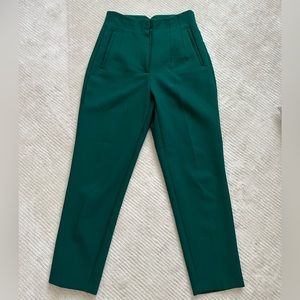 Zara Highwaisted Green Dress Pants